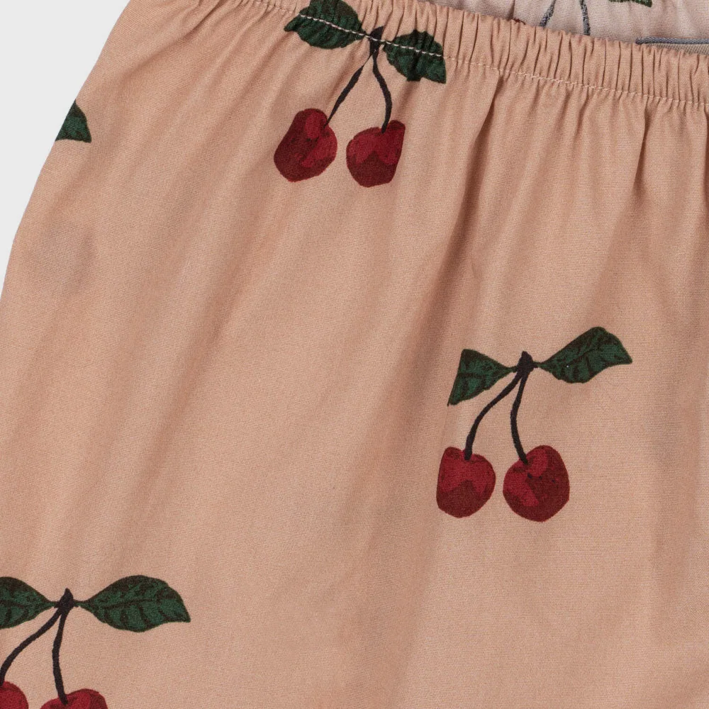 Детские шорты с оборками Cherry Verbena, вишнёво-розовые, от Konges Sloejd — фото 3