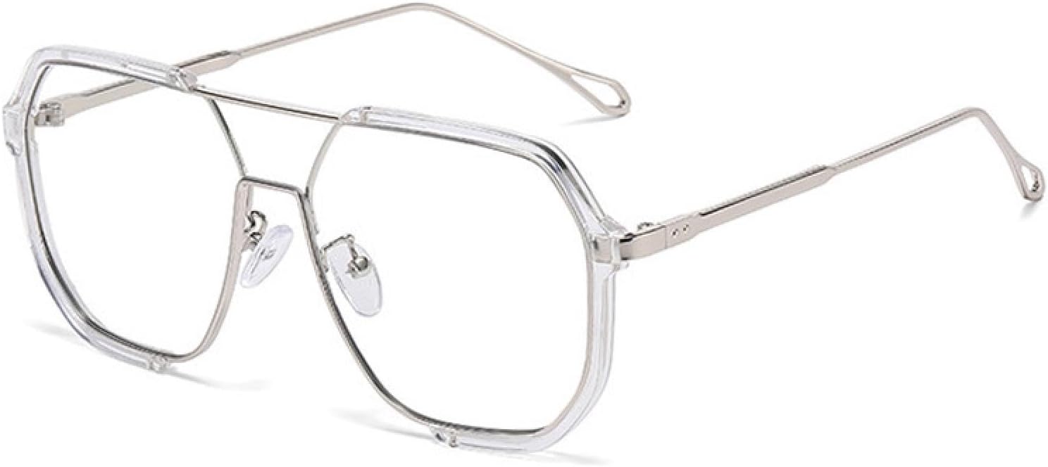 

Уникальные цельные солнцезащитные очки для женщин в металлической оправе, роскошные солнцезащитные очки для мужчин с защитой от УФ-излучения UV400 в стиле панк TKKTLLT, Clearsilver-clear