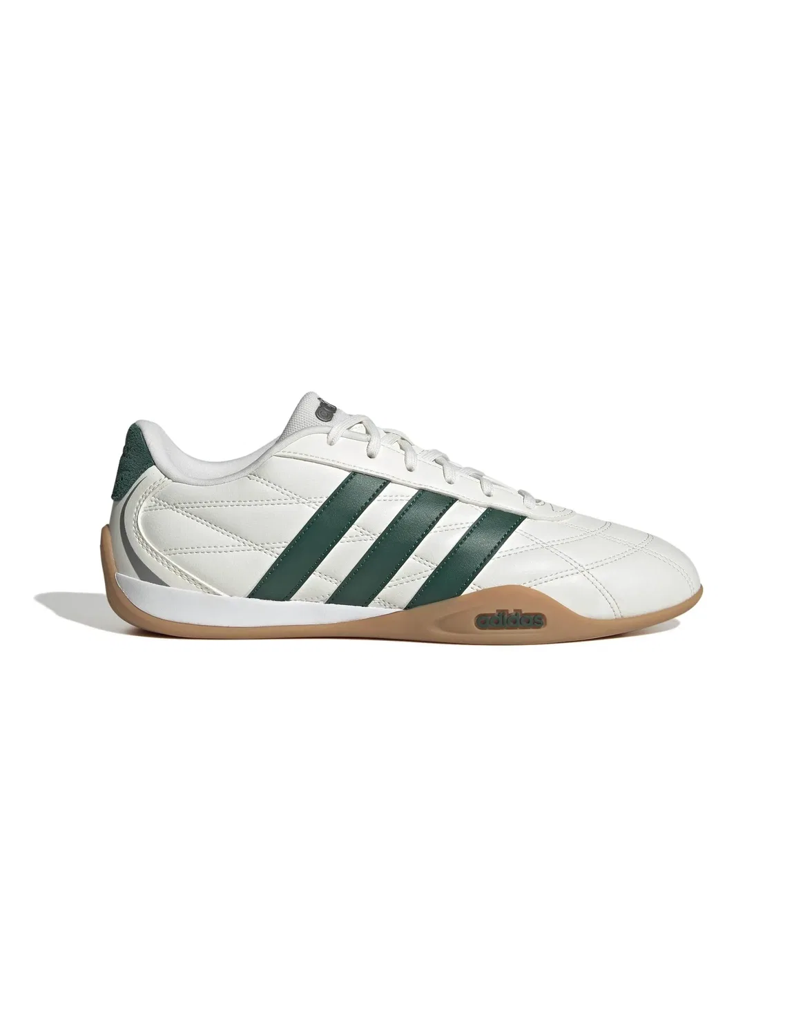 Кроссовки низкие из кожи и текстиля Adidas, белый/зеленый/бежевый — фото 4