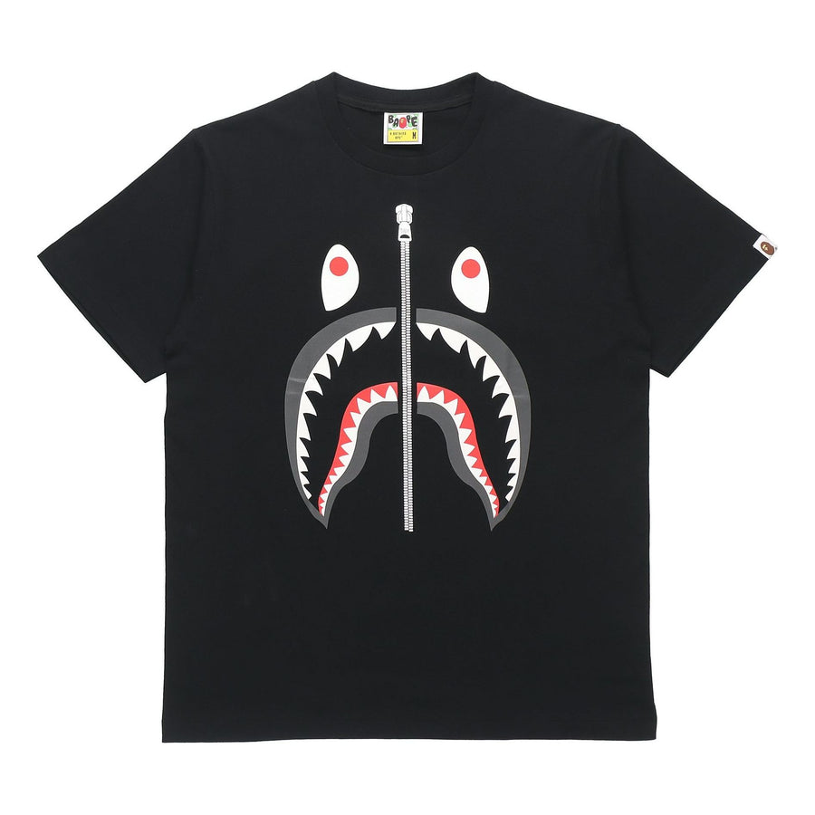 

Футболка A Bathing Ape Half Zip Shark Tee 'Black'