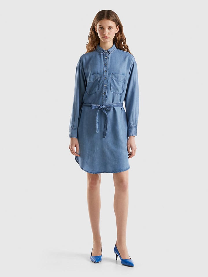 

Короткое платье Benetton, синий