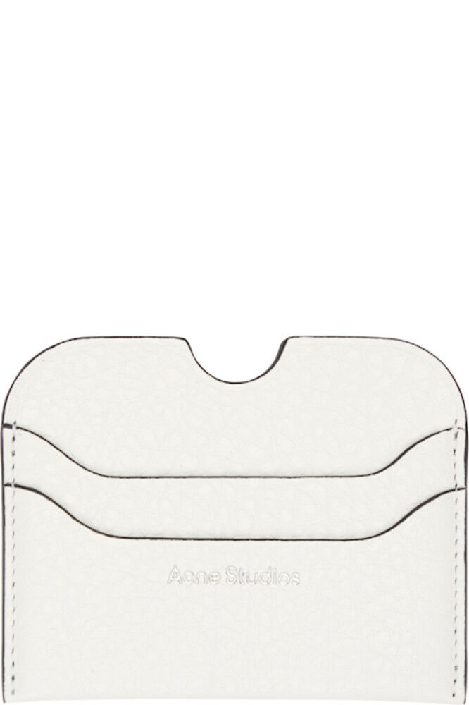 

Визитница из белой кожи Acne Studios