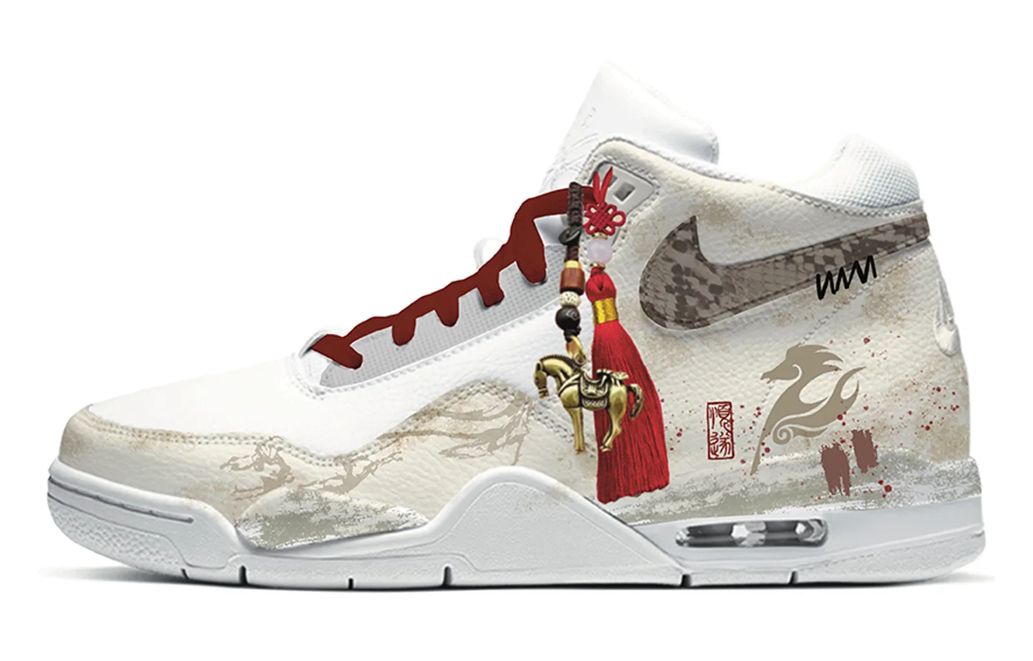 Nike Кроссовки баскетбольные Mid top Vintage Flight Legacy Golden Spear And Iron Horse