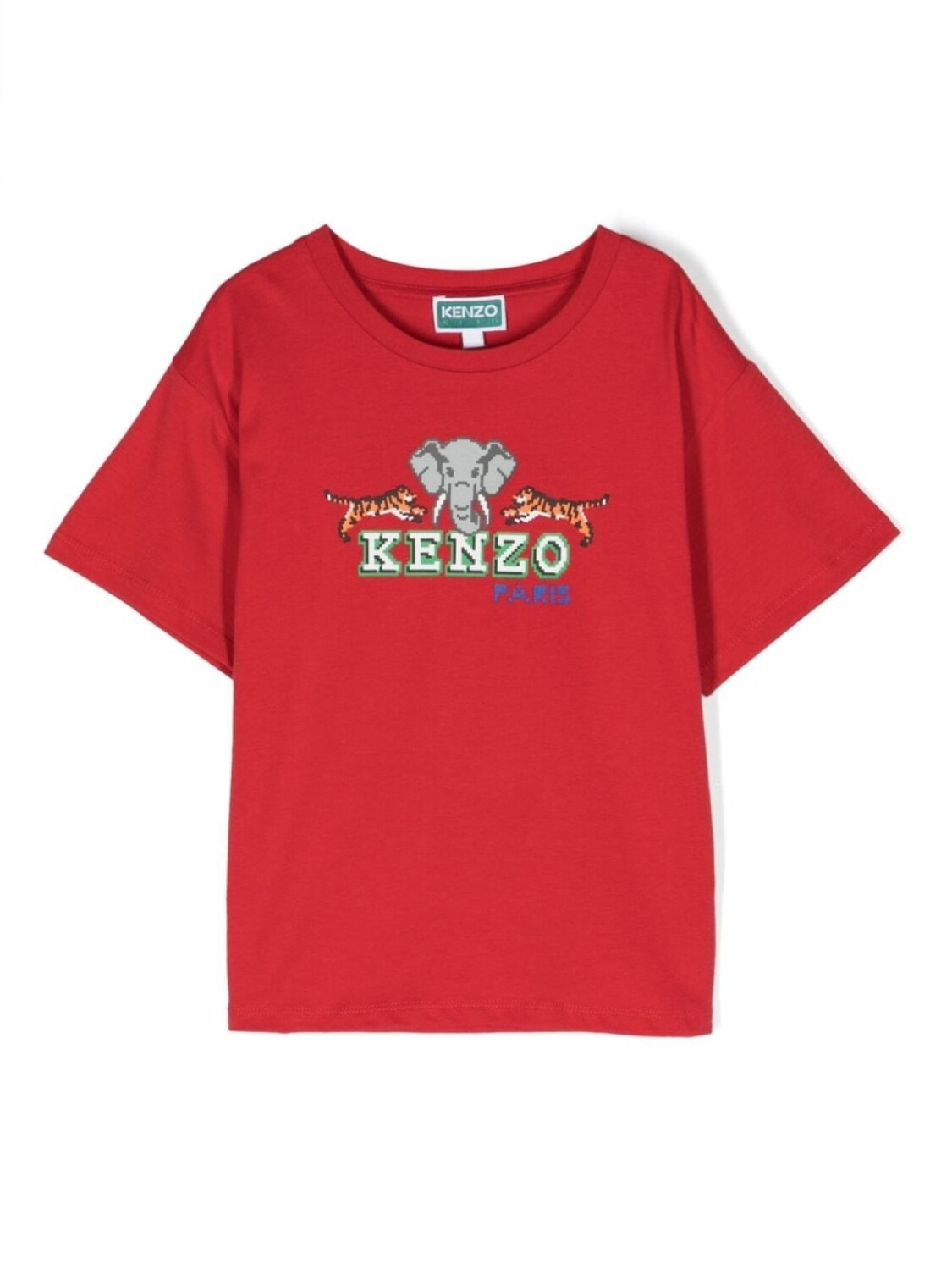 

Kenzo Kids футболка из органического хлопка с графичным принтом, красный