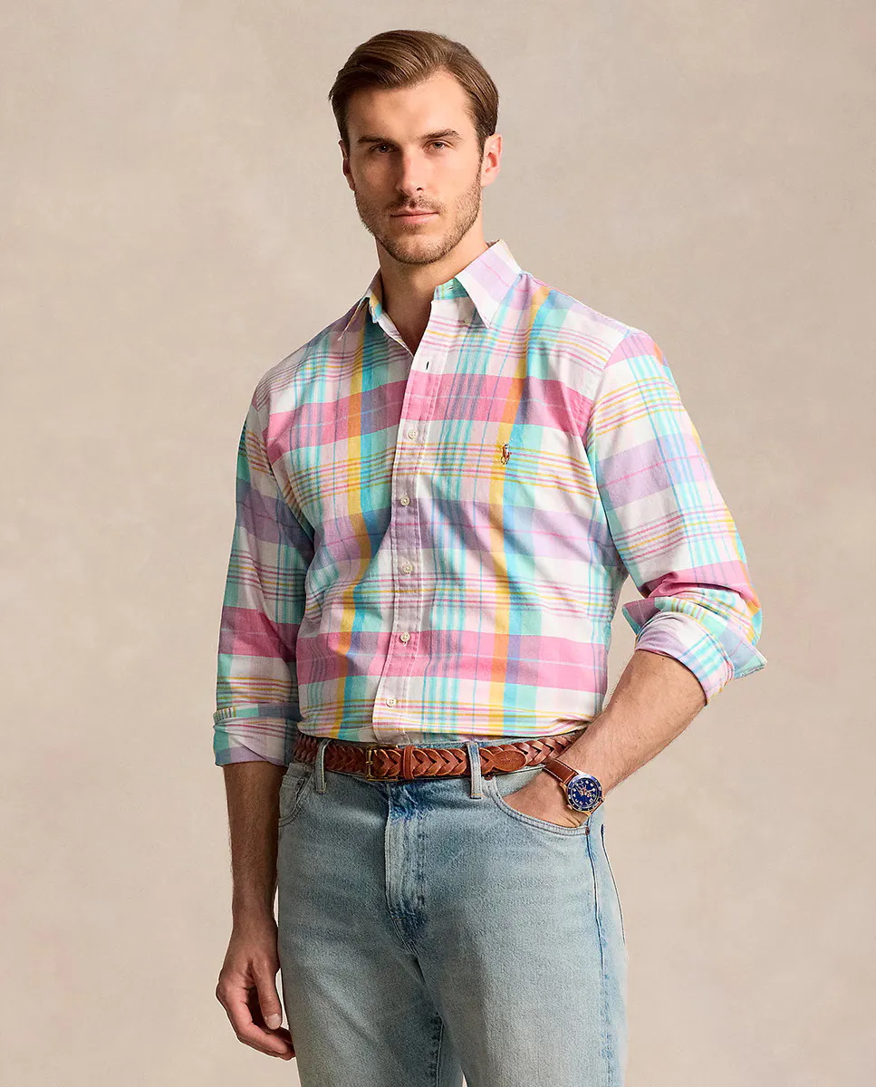 

Оксфордская мужская рубашка классического кроя больших размеров Polo Ralph Lauren, мультиколор