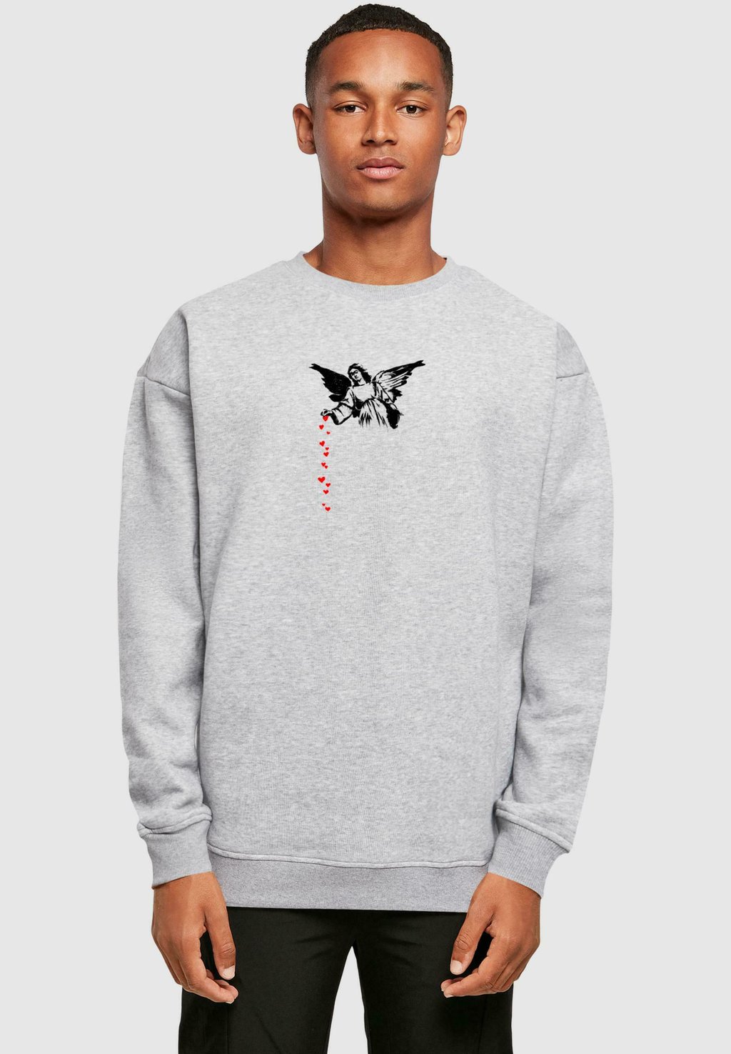 

Толстовка BANKSY HEARTS CREWNECK Merchcode, серый