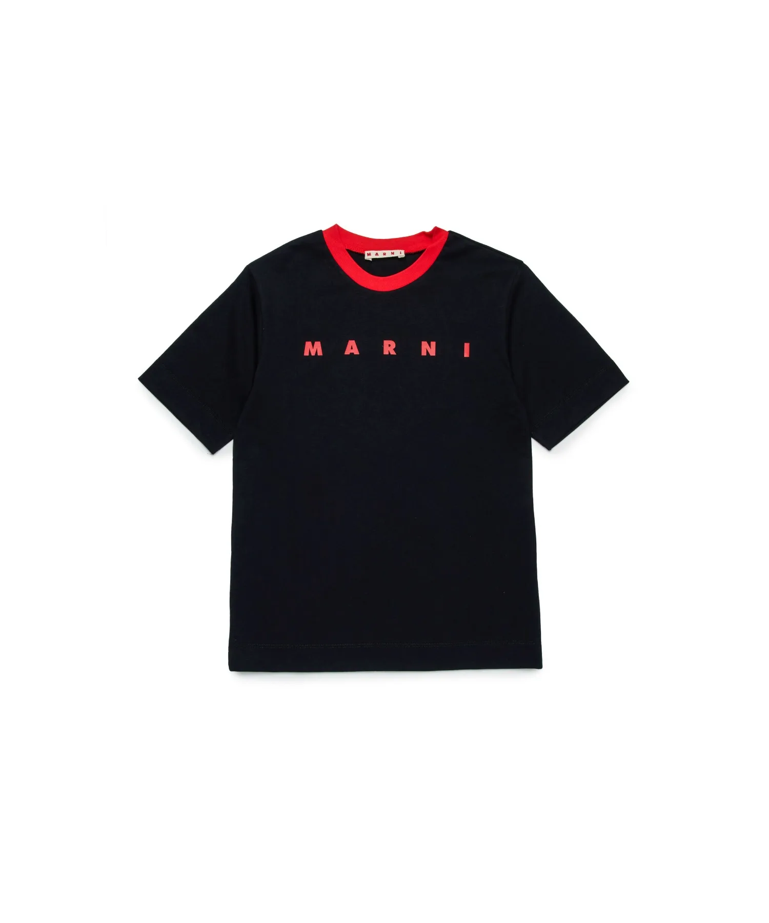 Детская футболка MARNI с логотипом чёрная