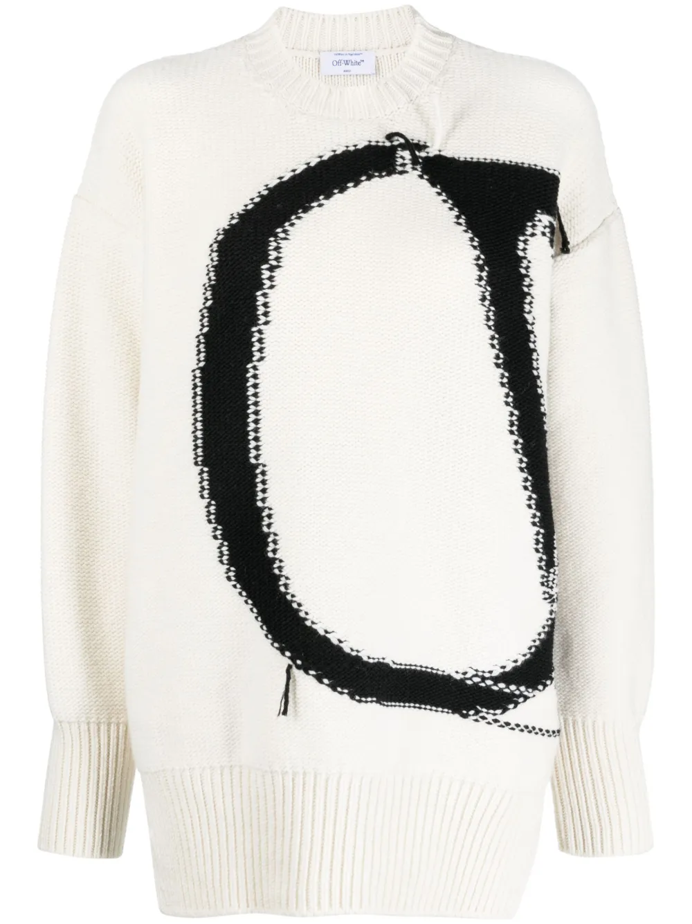 

Джемпер с логотипом Ow Maxi OFF-WHITE, белый