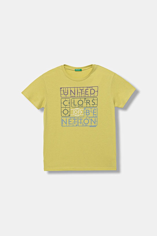 

Детская хлопковая футболка United Colors Of Benetton, зеленый