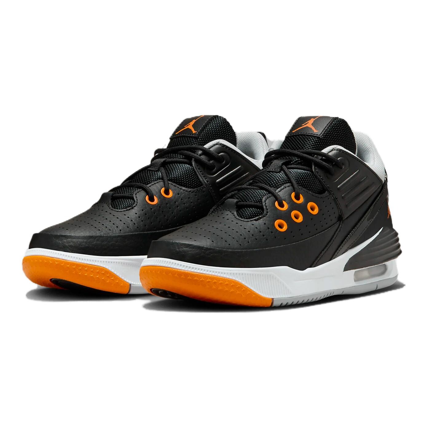 Баскетбольные кроссовки Max Aura 5 Kids GS Low-top черные/белые/оранжевые Jordan, черный — фото 3