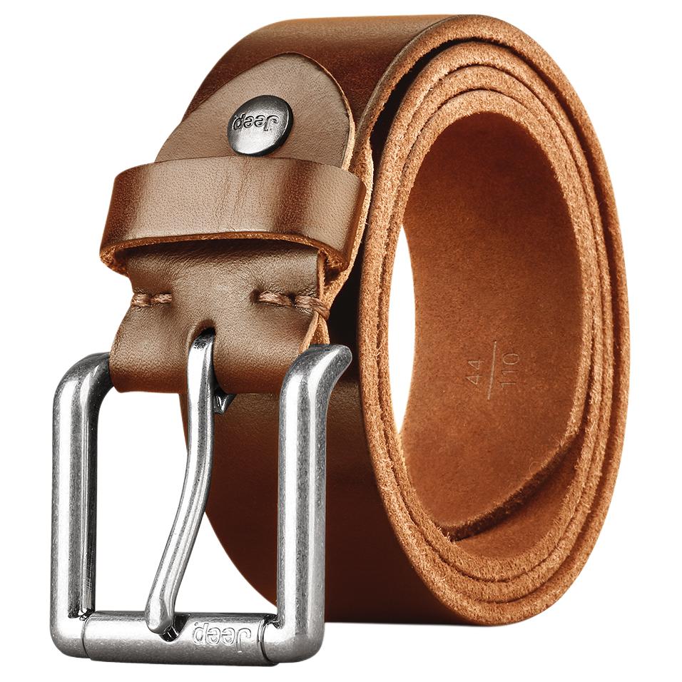 

Ремень мужской кожаный Alloy 3,75 см Jeep, светло-coffee