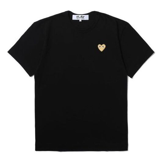 

Футболка gold heart t-shirt 'black' Comme Des Garcons Play, черный