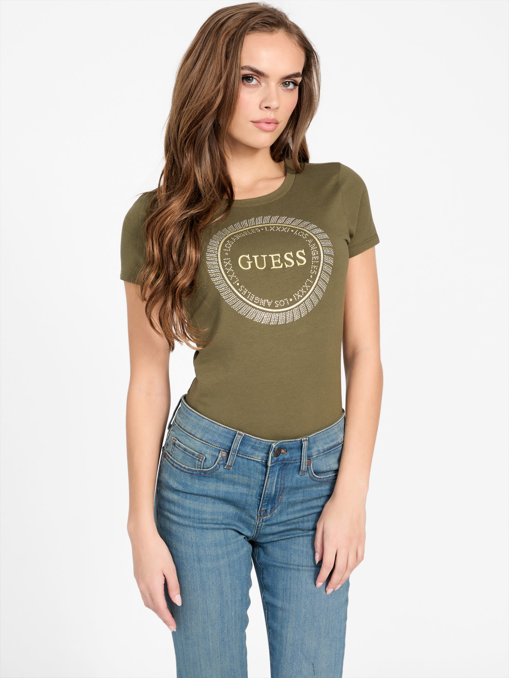 

Футболка Eco Julie с пайетками Guess Factory, Dusty Sage