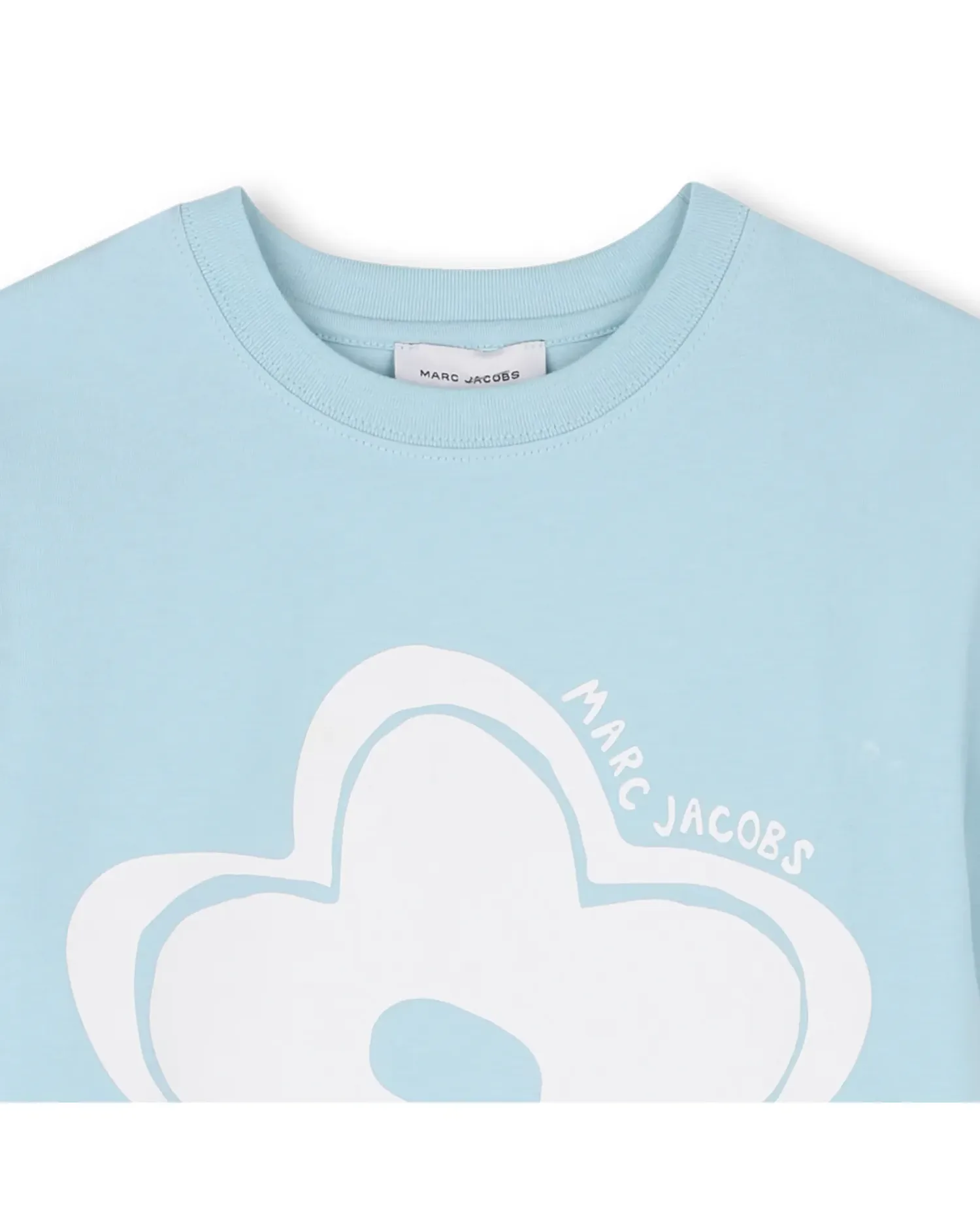 Короткая футболка для девочки из хлопка с рисунком на передней стороне Marc Jacobs, Natural — фото 2