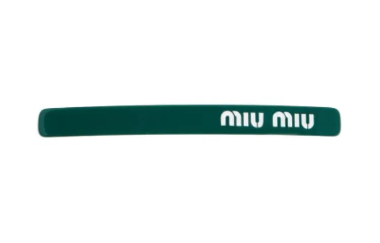Заколка для волос зеленая MIU MIU