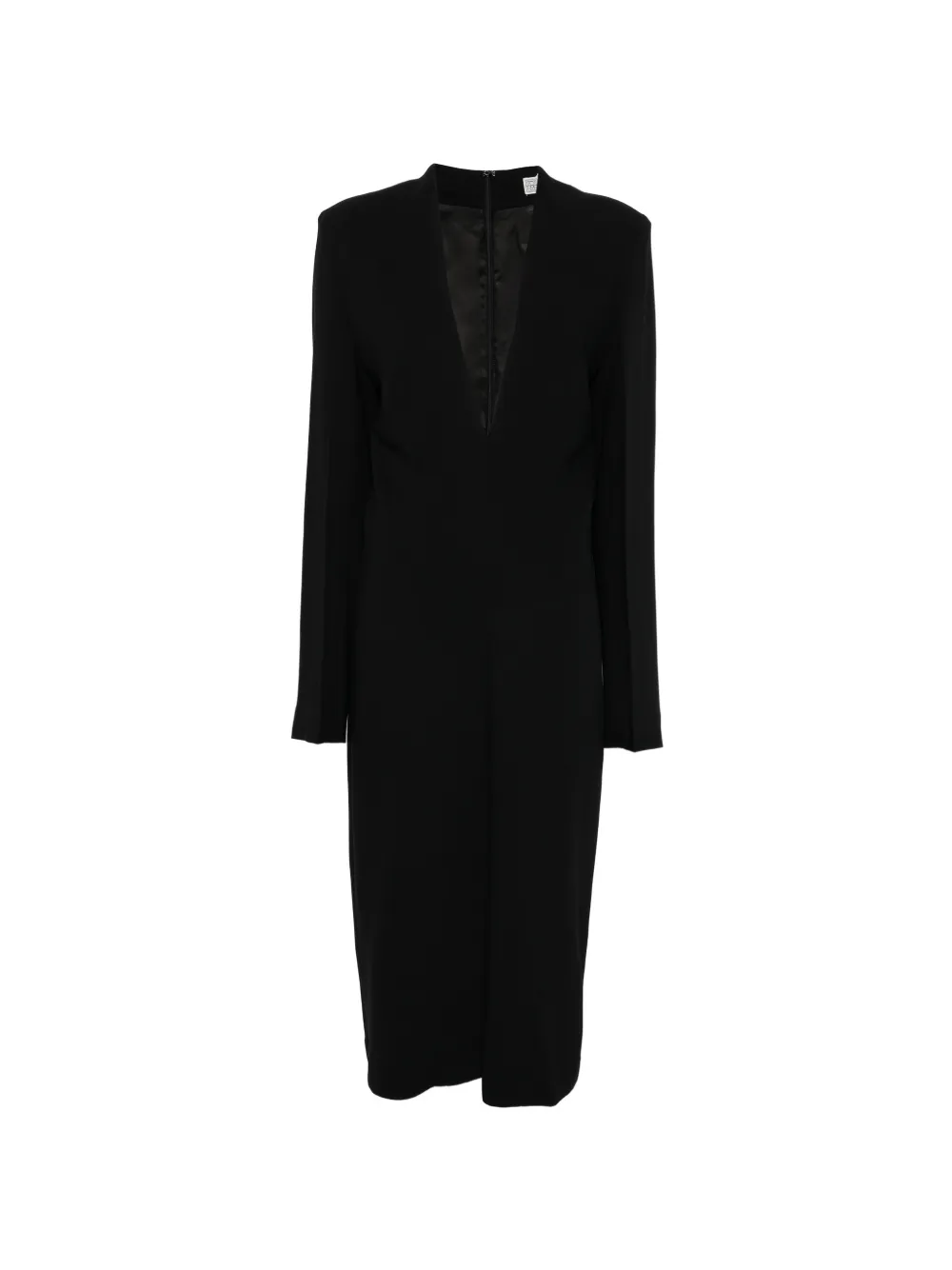 

Приталенное свободное миди-платье Toteme, черный