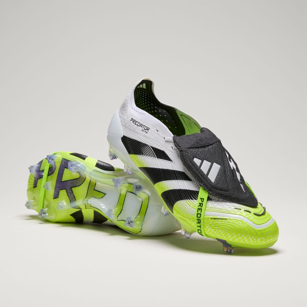 

Бутсы Adidas Predator Elite Fold-Over Tongue Firm Ground Cleats, цвет Cloud White/Core Black/Lucid Lemon