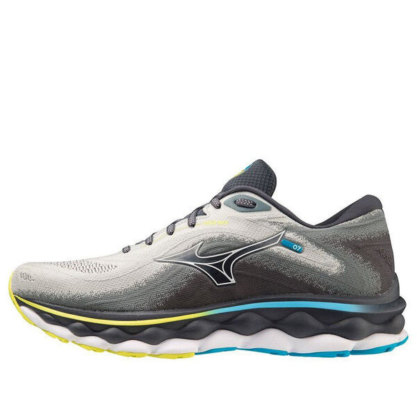 

Кроссовки wave sky 7 'grey blue yellow' Mizuno, серый