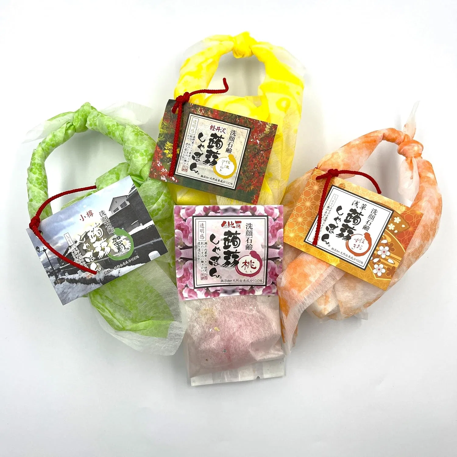 Набор для ухода за кожей Konjac Soap 4 шт. по 80 г, прозрачный — фото 2