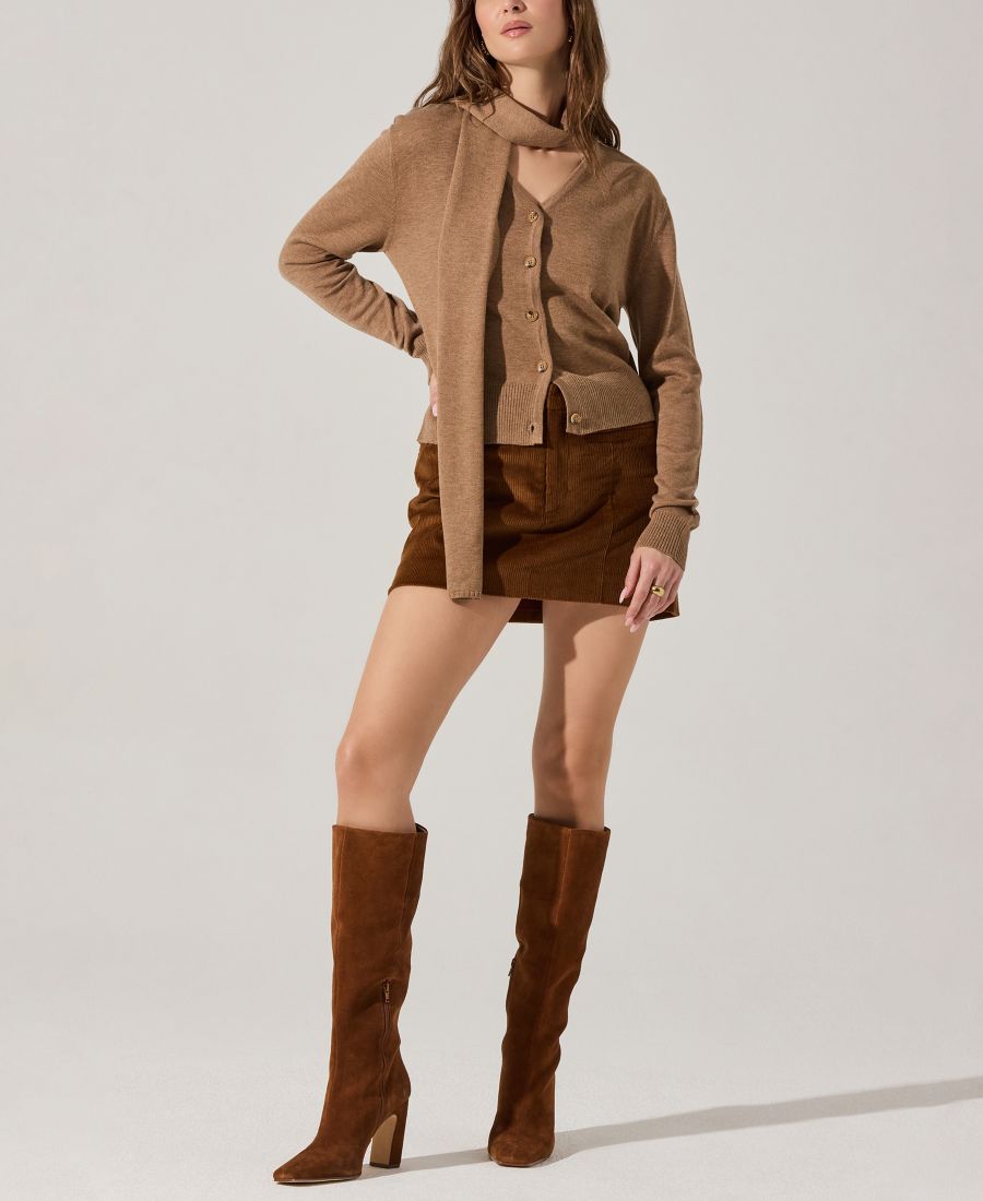 

Женский свитер с V-образным вырезом ASTR the Label, Tan