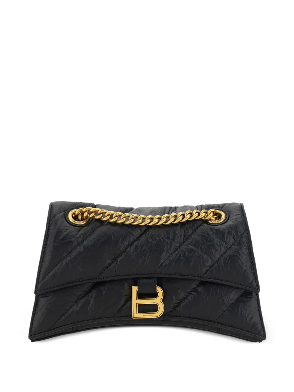

Стеганая сумка на плечо Hourglass S BALENCIAGA, черный