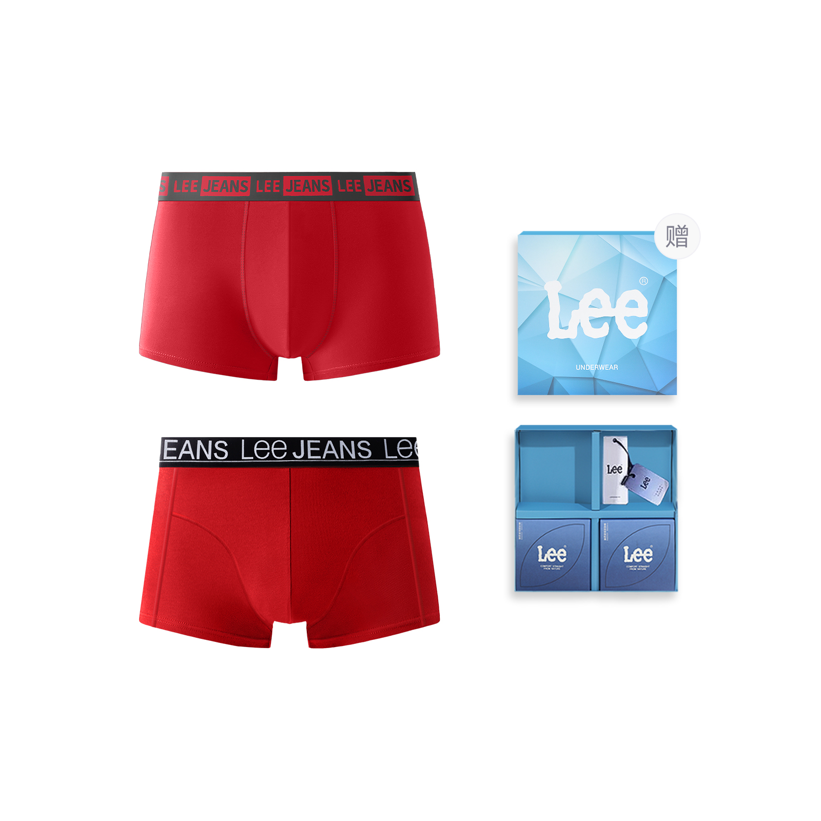 

Edge Color 3.0 трусы подарочная коробка мужские 2 шт Lee, красный