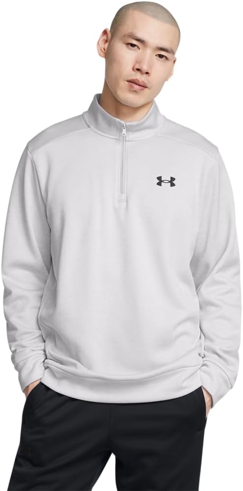 

Under Armour мужская флисовая толстовка с застежкой на четверть, (014) Halo Gray/Black
