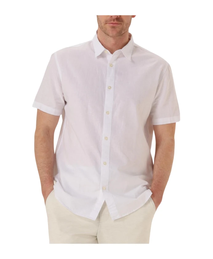 

Белая повседневная рубашка с коротким рукавом Selected Homme, белый