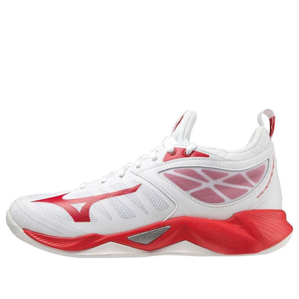 

Кроссовки wave dimension 'white red' Mizuno, белый