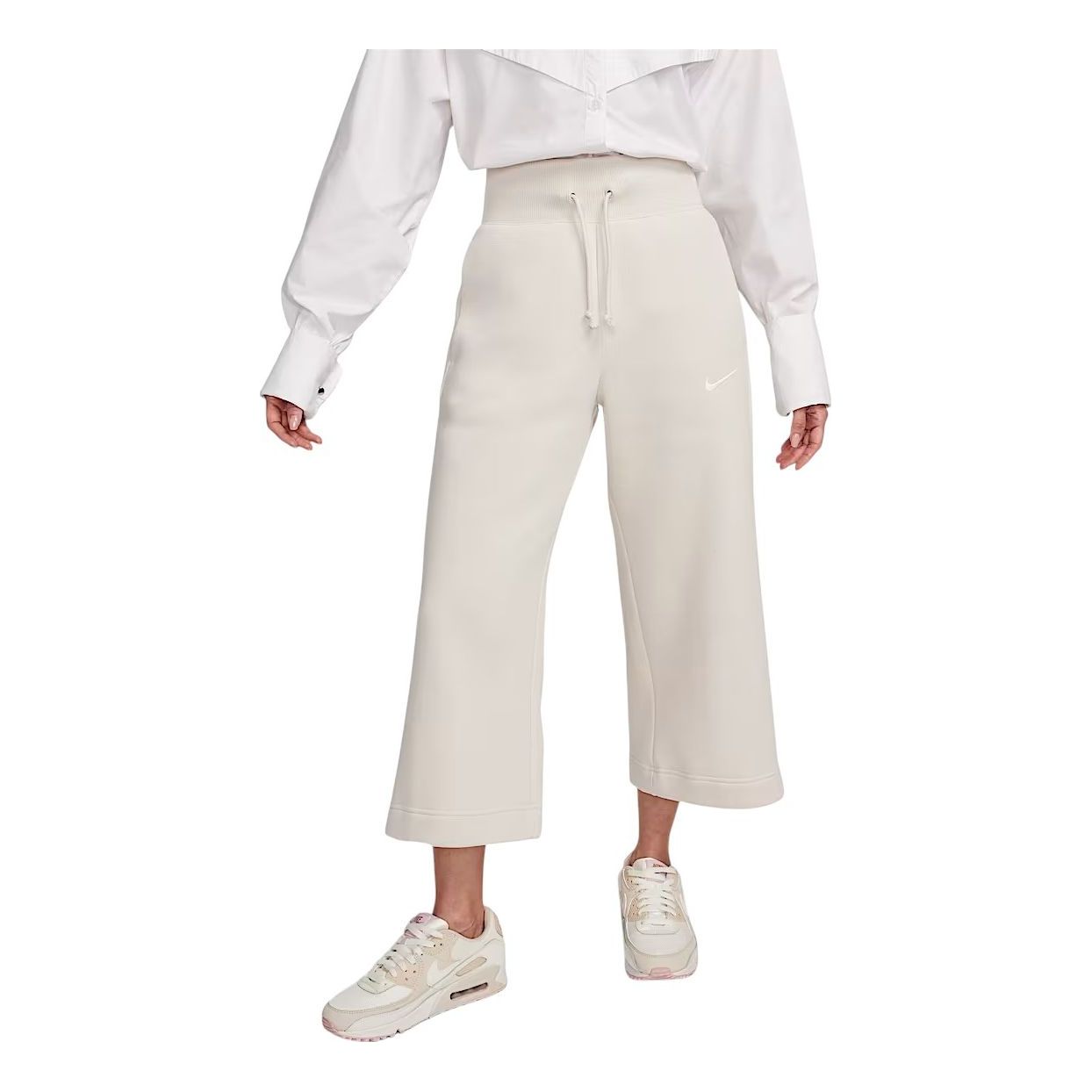 

Брюки (WMNS) Nike High-Waisted Cropped Tracksuit Bottoms 'Beige'