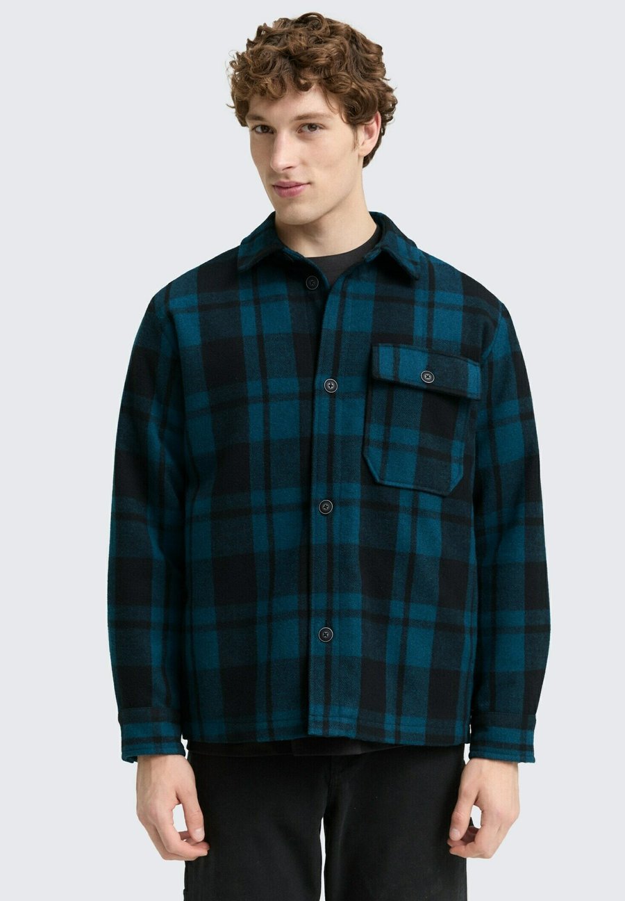 

Куртка TOM TAILOR DENIM OPTIK, Deep Pond Green Dark Check/Dark Blue