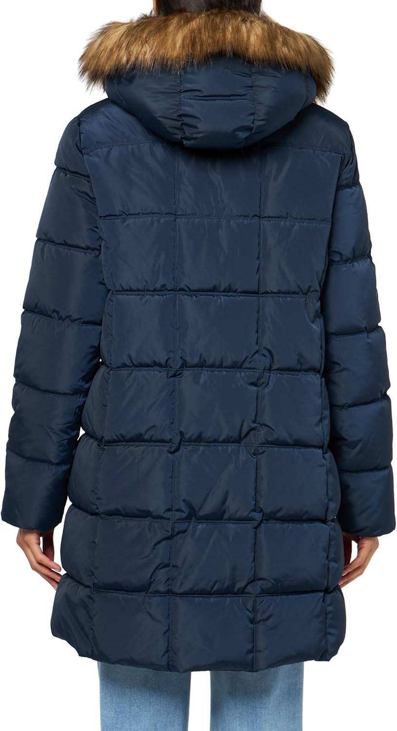 Женская повседневная базовая удобная плотная стеганая куртка Tommy Hilfiger, Navy — фото 2