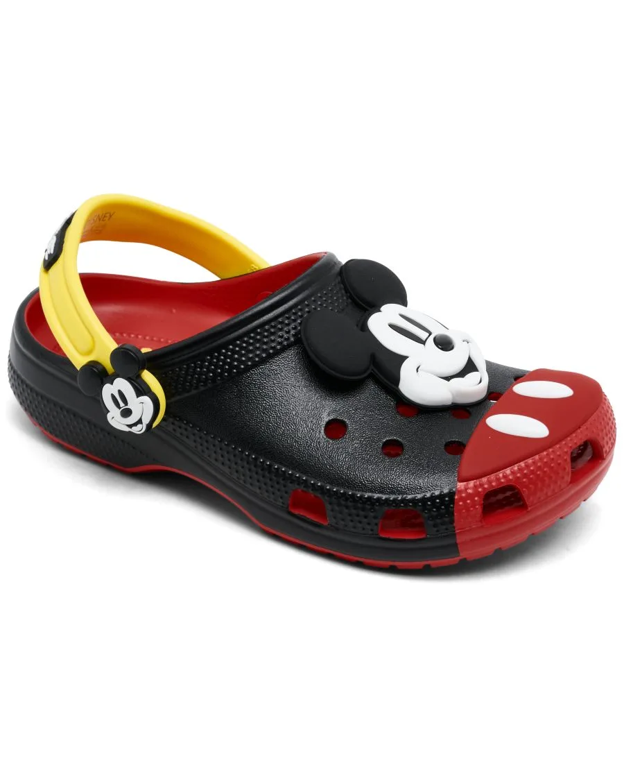 Классические сабо Disney для мальчиков с Микки Маусом от Finish Line Crocs, черный, красный