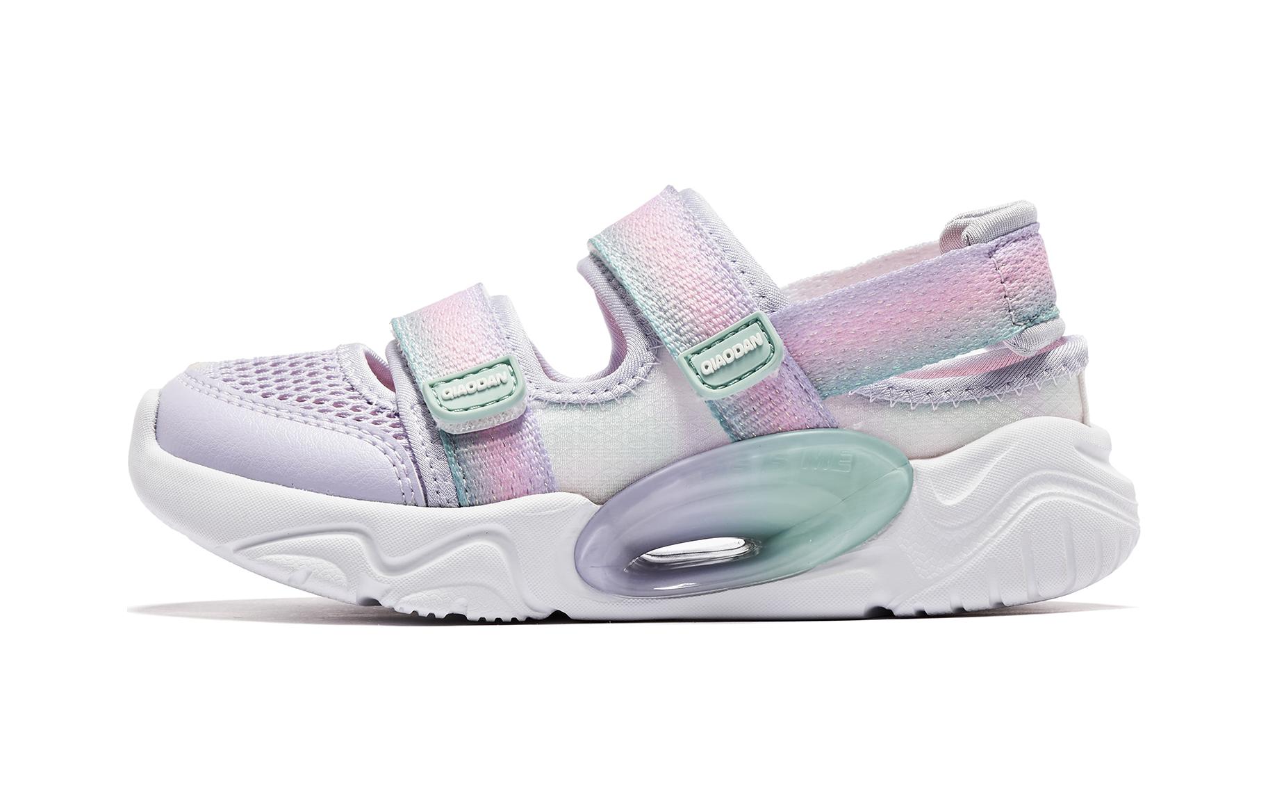 

QIAODAN Прочные дышащие детские сандалии фиолетово-синего цвета для детей 3-7 лет