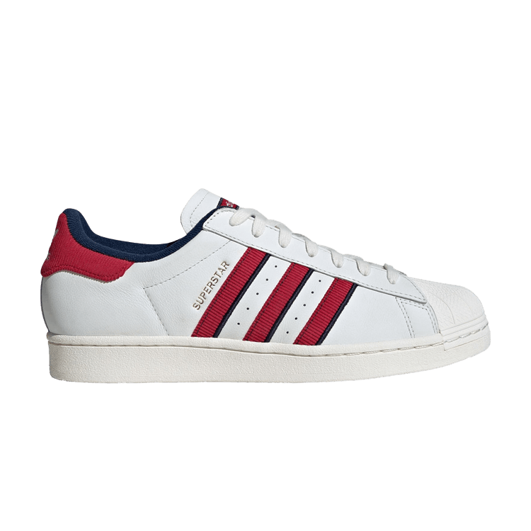 

Кроссовки adidas Superstar 'White Team Victory Red Indigo', белый