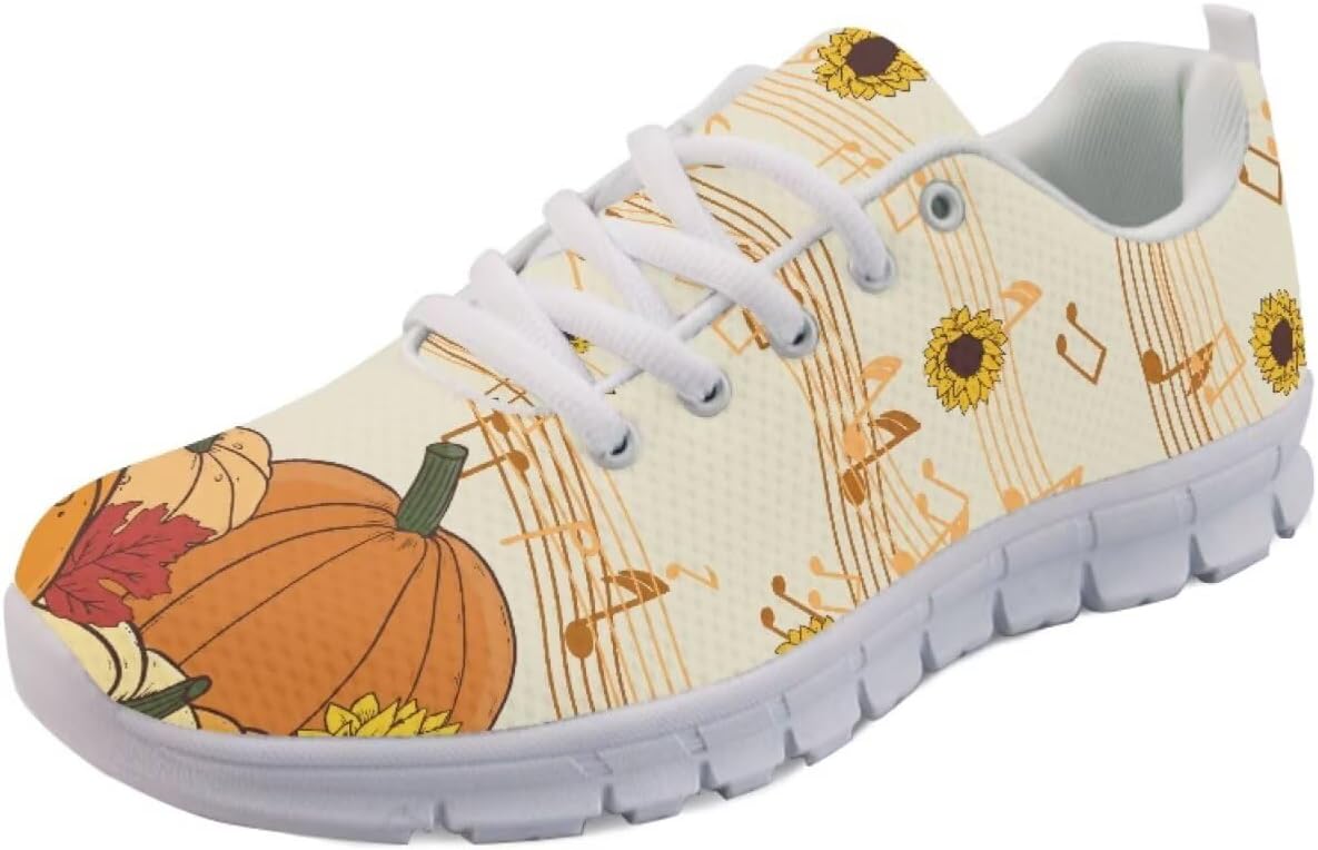 

Кроссовки Forchrinse Purple Nebula Blue Galaxy для мужчин и женщин, легкие спортивные кроссовки для бега и занятий в зале, Fall Pumpkin Music Notes