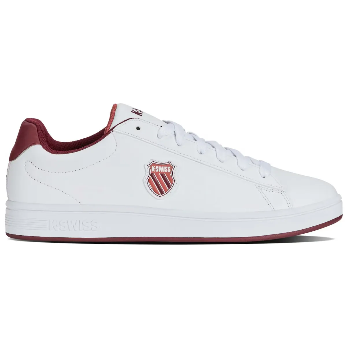 

K·Swiss COURT SHIELD мужские повседневные кроссовки K-Swiss, белый/бордовый