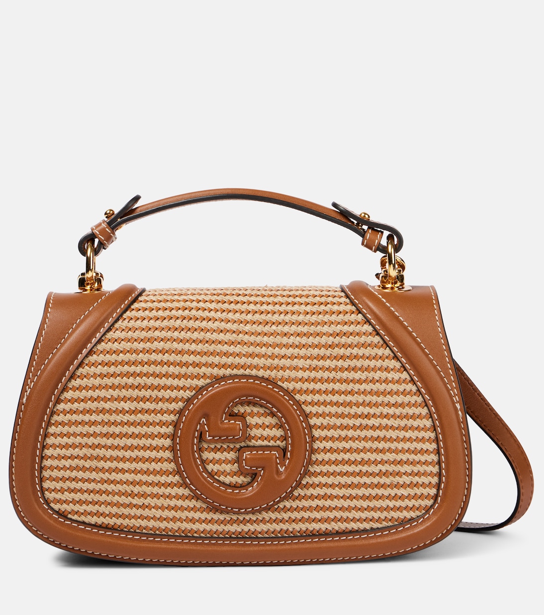 

Средняя плетеная сумка Blondie Gucci, Nat.Brave.Cuir/Sund.