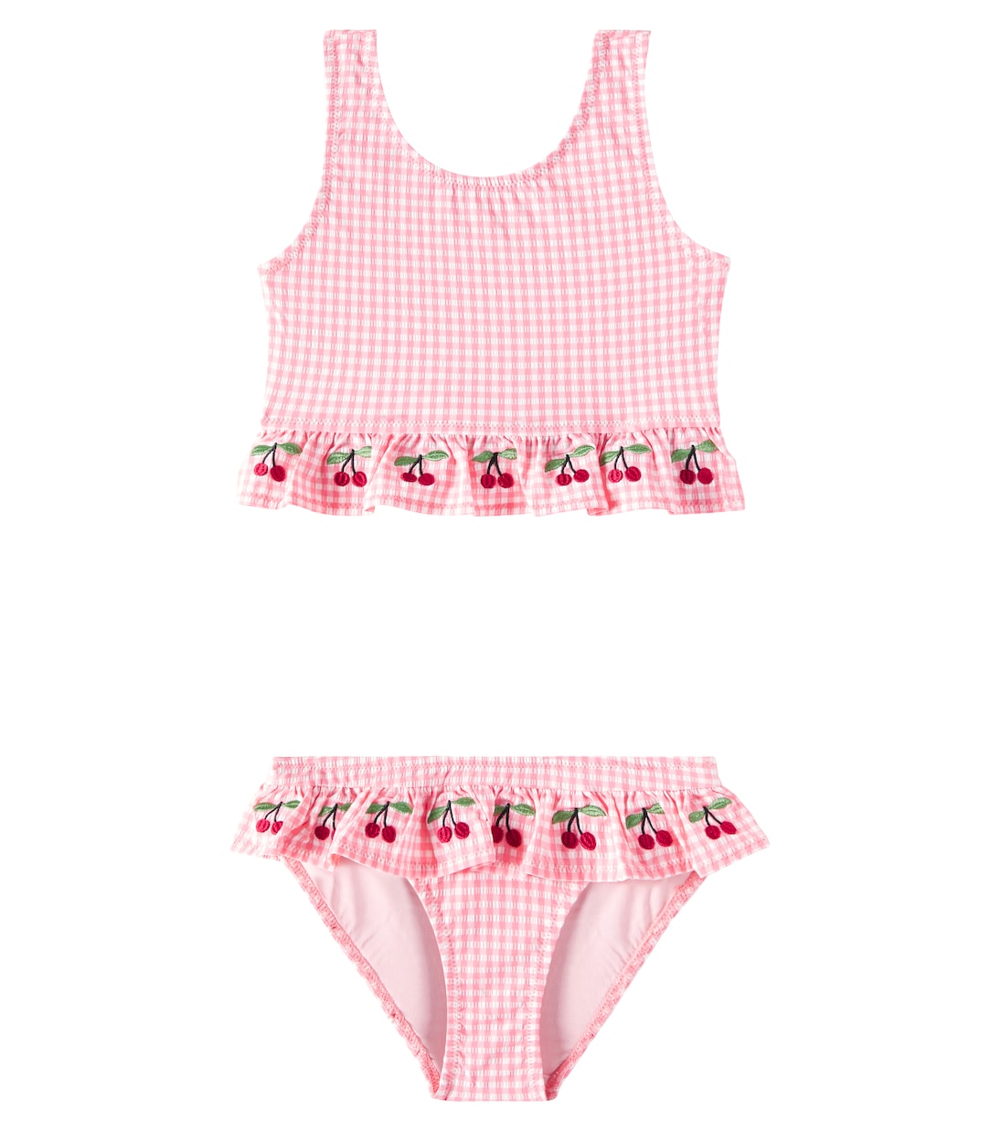 

Солин вышитый бикини в клетку Konges Sløjd, Geranium Pink