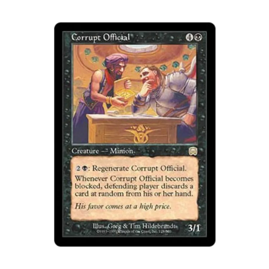 

CCG Коррумпированный чиновник (клавиша R), MTG - Mercadian Masques