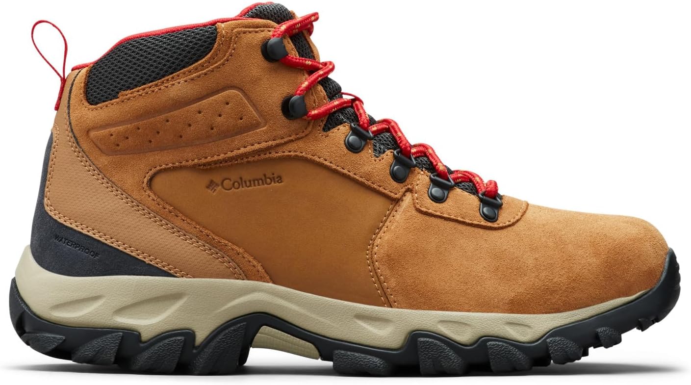 Кроссовки для похода Columbia Newton Ridge Plus II Suede Waterproof, Elk/Mountain Red — фото 4