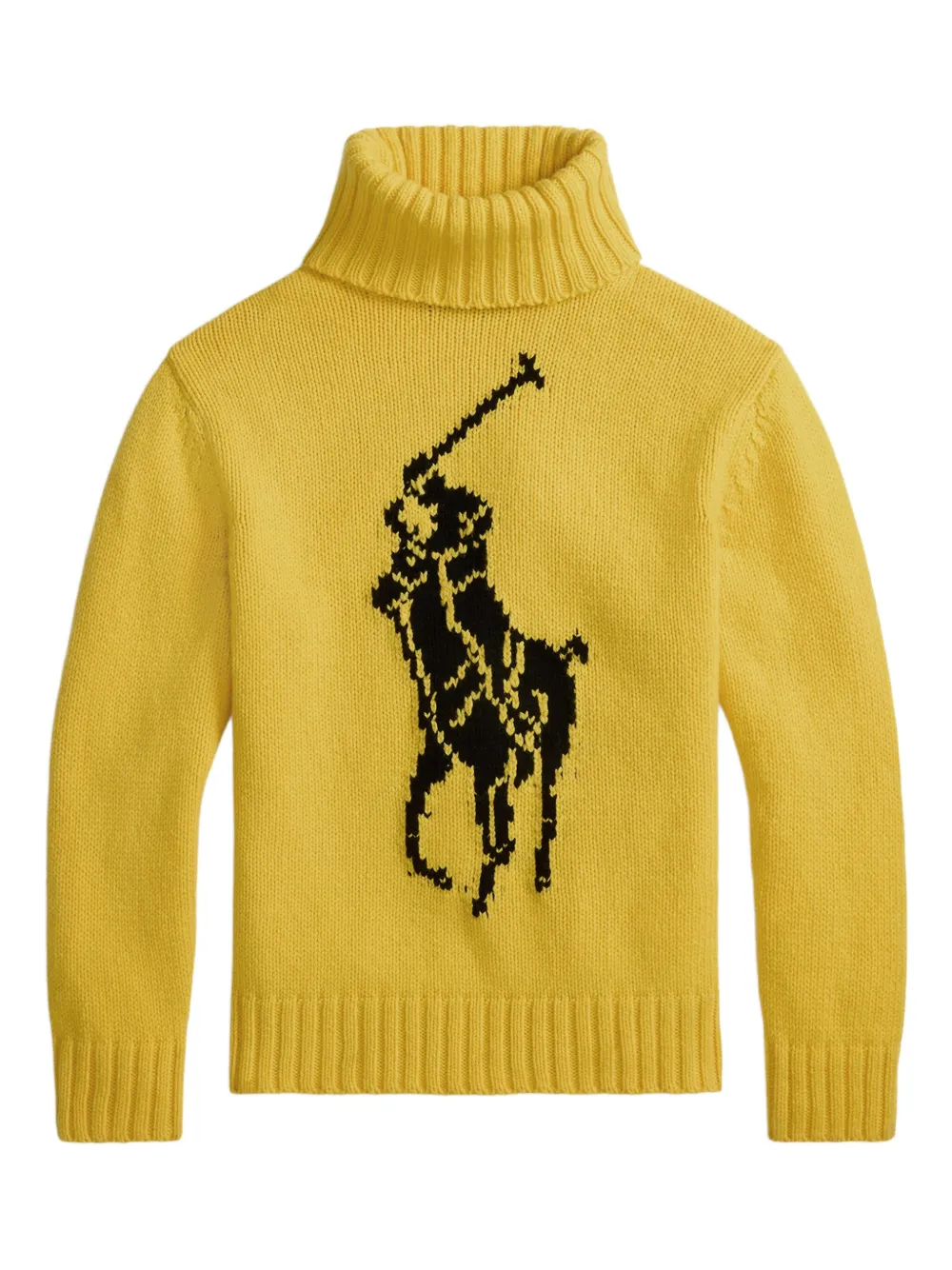 

Шерстяной свитер с воротником поло POLO RALPH LAUREN, желтый