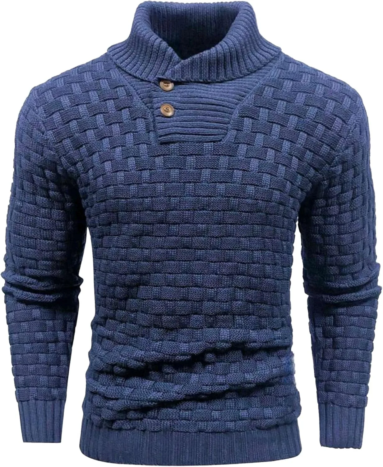 Мужской свитер с воротником шаль Slim Fit