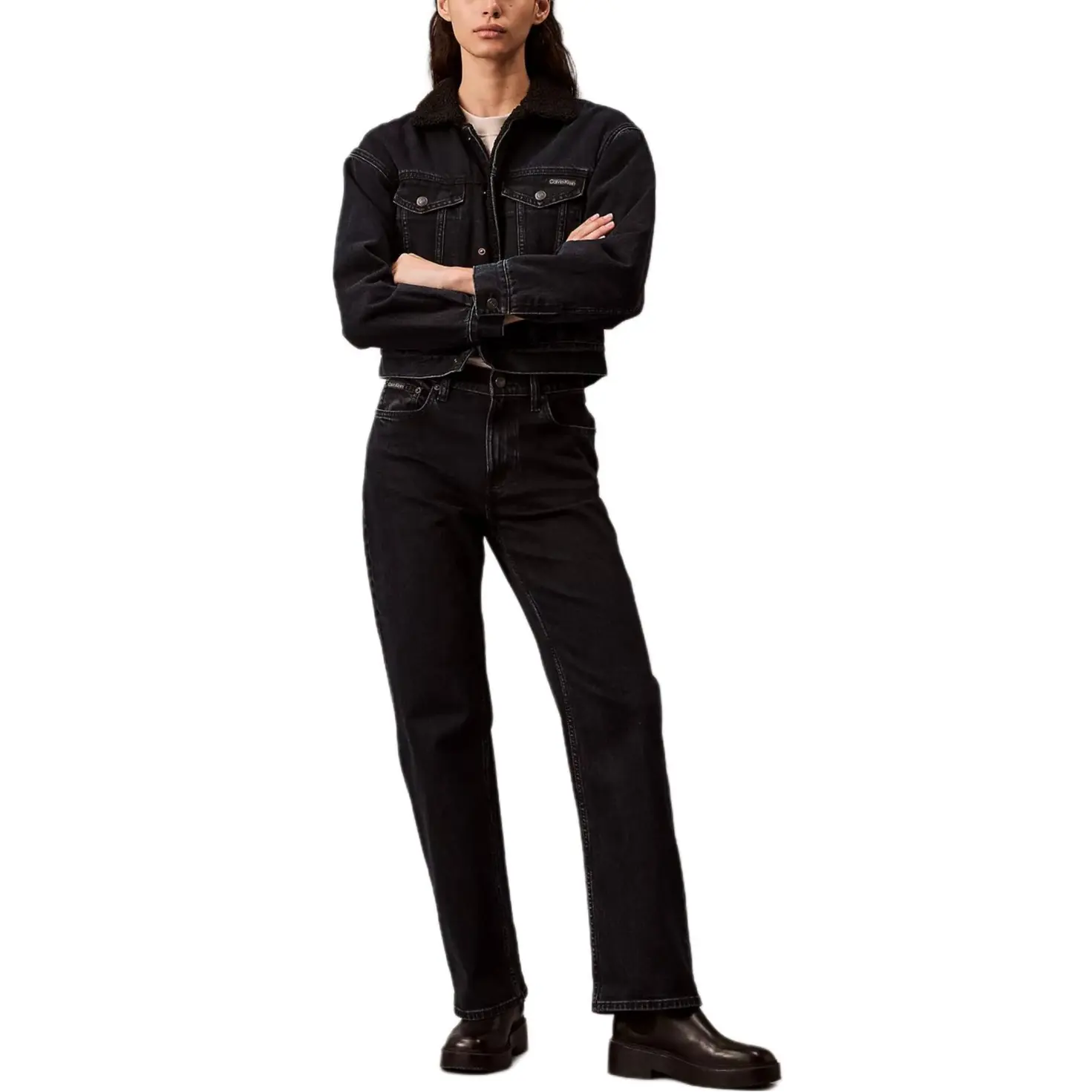 

Calvin Klein Джинсовая куртка женская черная, Black