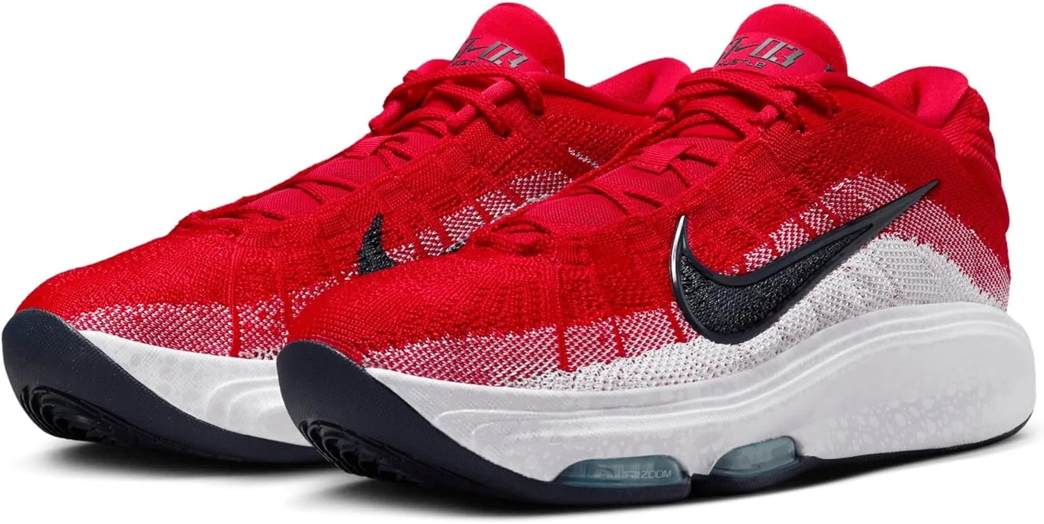Мужские кроссовки Nike GT Hustle 3 на шнуровке, белый/красный/синий — фото 3