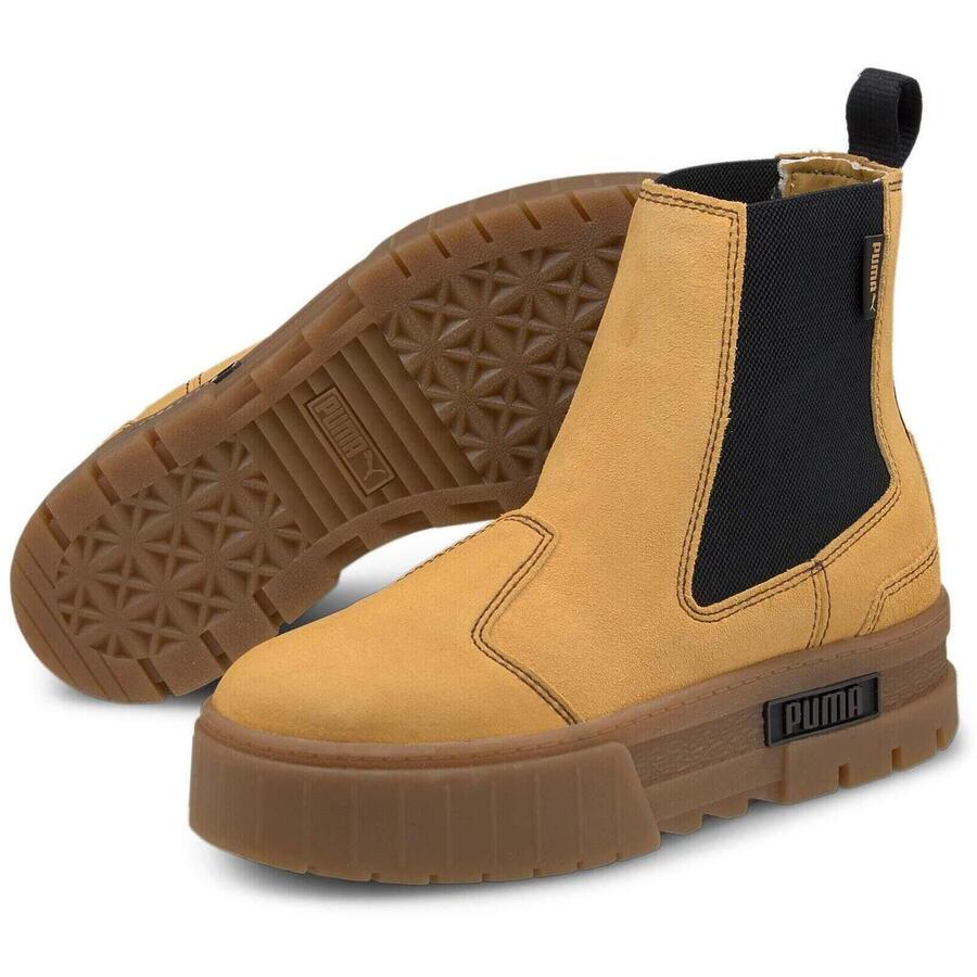 Ботинки Puma Mayze Chelsea Suede, коричневые, женские — фото 3