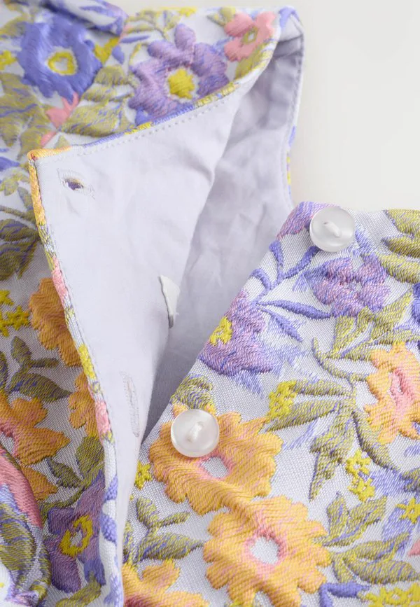 Платье для выпускного вечера из жаккардовой ткани стандартного кроя Next, Purple Floral — фото 3