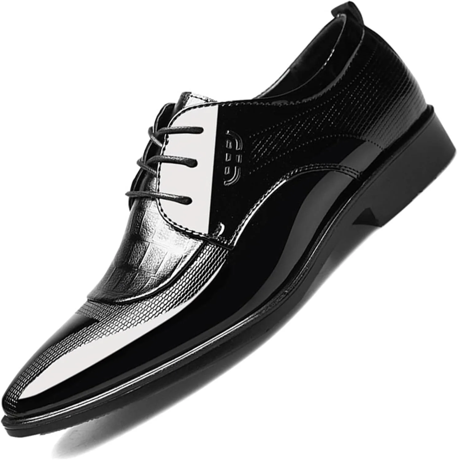 

Мужские лаковые оксфорды с шнуровкой, повседневные лоферы, деловые модные лакированные туфли Rojieso, черный