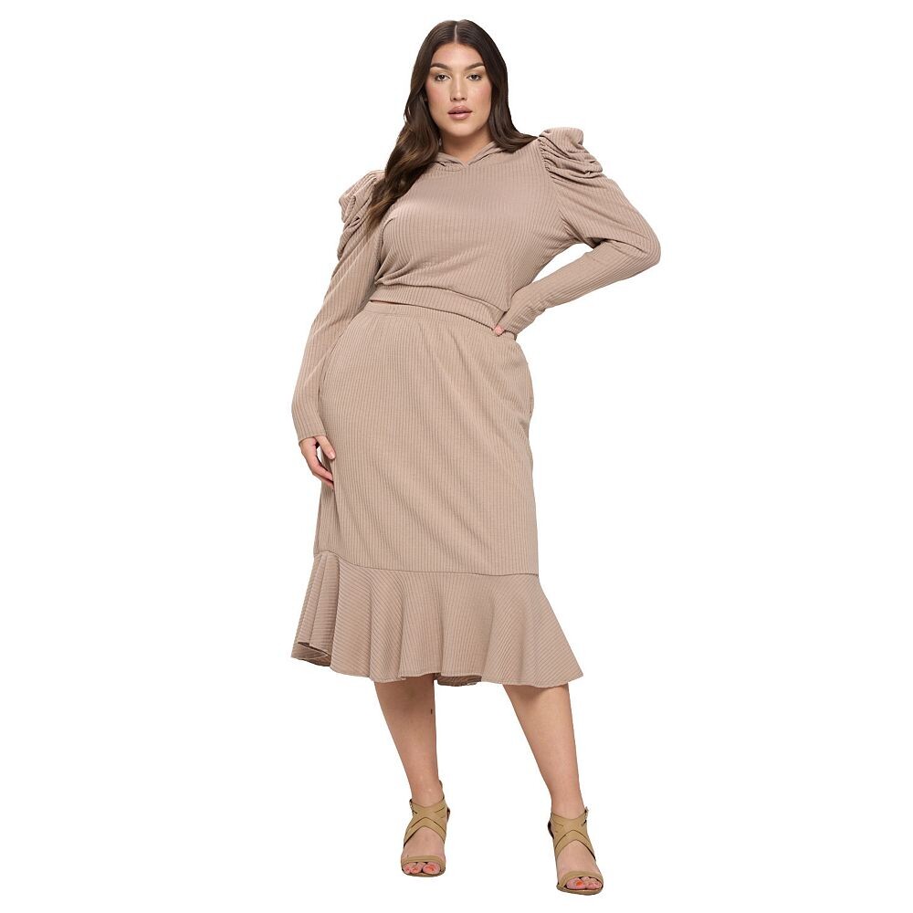 

Комплект из топа и юбки Carmen L I V D, цвет Khaki