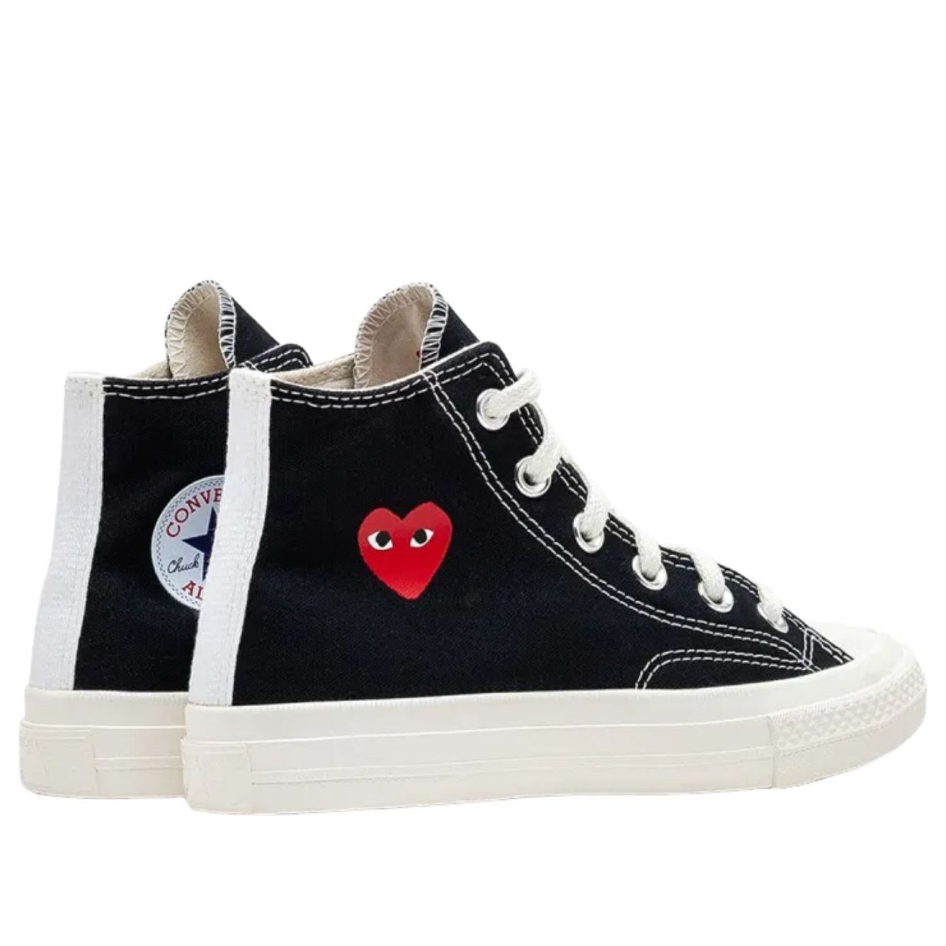(P.S.) Converse x Comme des Garcons PLAY Chuck Taylor All Star 70 Hi 'Single Heart Black' — фото 3